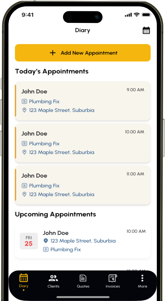 app diary screenshot